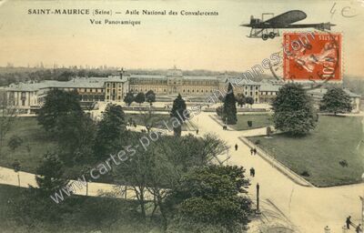 Carte postale ancienne Asile National des Convalescents — Saint-Maurice (Val-de-Marne)