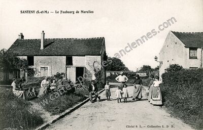 Carte postale ancienne Le Faubourg de Marolles — Santeny (Val-de-Marne)