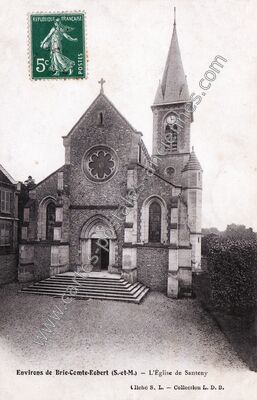 Carte postale ancienne L'Église de Santeny — Santeny (Val-de-Marne)