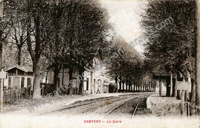 Carte postale ancienne La Gare — Santeny (Val-de-Marne)