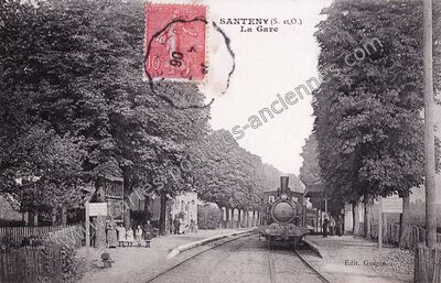 Carte postale ancienne La Gare — Santeny (Val-de-Marne)