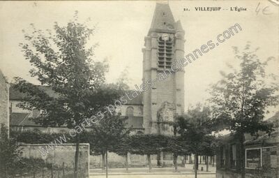 Carte postale ancienne L'Église — Villejuif (Val-de-Marne)