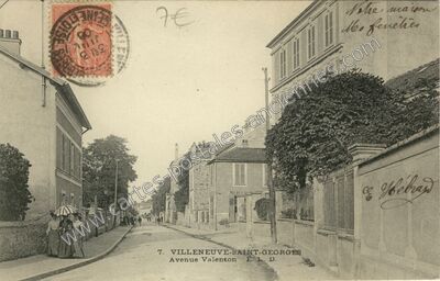 Carte postale ancienne Avenue Valenton — Villeneuve-Saint-Georges (Val-de-Marne)