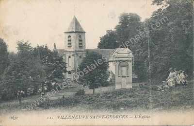 Carte postale ancienne L'Église — Villeneuve-Saint-Georges (Val-de-Marne)