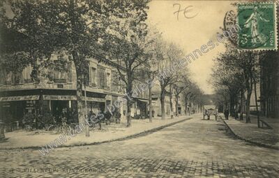 Carte postale ancienne L'Avenue Carnot — Villeneuve-Saint-Georges (Val-de-Marne)