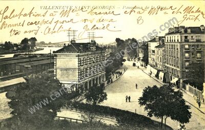 Carte postale ancienne Panorama de la Gare — Villeneuve-Saint-Georges (Val-de-Marne)