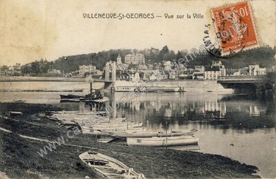 Carte postale ancienne Vue sur la Ville — Villeneuve-Saint-Georges (Val-de-Marne)