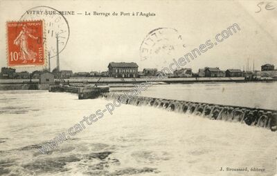 Carte postale ancienne Le Barrage du Port à l'Anglais — Vitry-sur-Seine (Val-de-Marne)