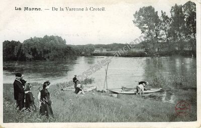 Carte postale ancienne La Marne. — De la Varenne — Créteil (Val-de-Marne)