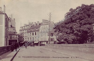 Carte postale ancienne Place Saint-Georges — Villeneuve-Saint-Georges (Val-de-Marne)