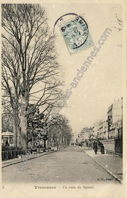Carte postale ancienne Un coin du Square — Vincennes (Val-de-Marne)