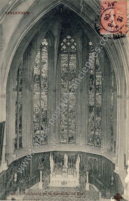 Carte postale ancienne Intérieur de la Chapelle du Fort — Vincennes (Val-de-Marne)