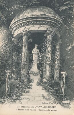 Carte postale ancienne Roseraie, Théâtre des Roses - Temple de Vénus — L'Haÿ-les-Roses (Val-de-Marne)