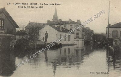 Carte postale ancienne La Rue Louis Blanc — Alfortville (Val-de-Marne)