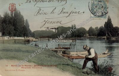 Carte postale ancienne Bords de la Marne - Baignade Terminus — Joinville-le-Pont (Val-de-Marne)