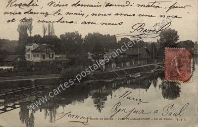 Carte postale ancienne Bords de Marne - Ile de Fanac — Joinville-le-Pont (Val-de-Marne)