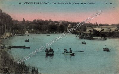 Carte postale ancienne Les Bords de la Marne et le Côteau — Joinville-le-Pont (Val-de-Marne)