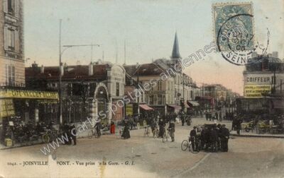 Carte postale ancienne Vue prise de la Gare — Joinville-le-Pont (Val-de-Marne)