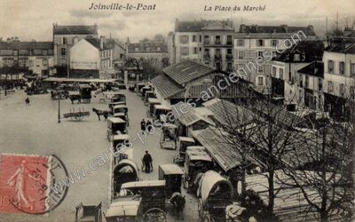 Carte postale ancienne La Place du Marché — Joinville-le-Pont (Val-de-Marne)