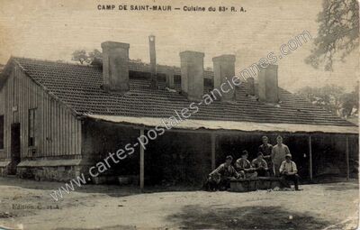 Carte postale ancienne Camp de St Maur — Saint-Maur-des-Fossés (Val-de-Marne)