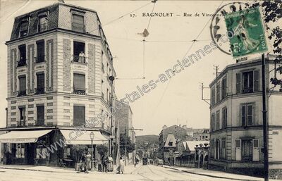 Carte postale ancienne Rue de Vincennes — Bagnolet (Seine-Saint-Denis)