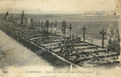 Carte postale ancienne Tombes des Soldats morts pour la Patrie — Le Bourget (Seine-Saint-Denis)