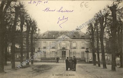 Carte postale ancienne La Mairie — Gagny (Seine-Saint-Denis)