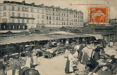 Carte postale ancienne Marche des 4 Chemins — Pantin (Seine-Saint-Denis)