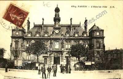 Carte postale ancienne L'Hôtel de Ville — Pantin (Seine-Saint-Denis)