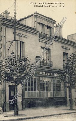 Carte postale ancienne L'Hôtel des Postes — Le Pré-Saint-Gervais (Seine-Saint-Denis)