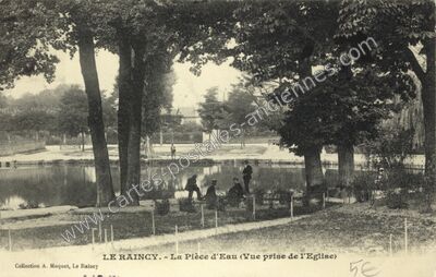 Carte postale ancienne La Pièce d'Eau (Vue prise de l'Eglise) — Le Raincy (Seine-Saint-Denis)