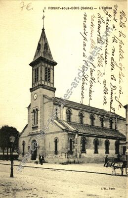 Carte postale ancienne L'Eglise — Rosny-sous-Bois (Seine-Saint-Denis)