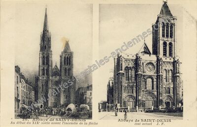 Carte postale ancienne Abbaye de St Denis — Saint-Denis (Seine-Saint-Denis)