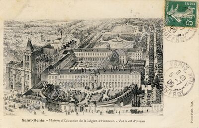Carte postale ancienne Maison d'Éducation de la Légion d'Honneur. - Vue à vol d'oiseau — Saint-Denis (Seine-Saint-Denis)