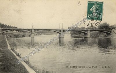 Carte postale ancienne Le Pont — Saint Ouen (Seine-Saint-Denis)