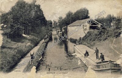 Carte postale ancienne Le Canal — Sevran (Seine-Saint-Denis)