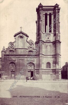 Carte postale ancienne L'Église — Aubervilliers (Seine-Saint-Denis)