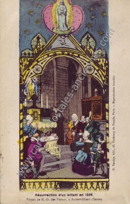 Carte postale ancienne Résurrection d'un enfant — Aubervilliers (Seine-Saint-Denis)
