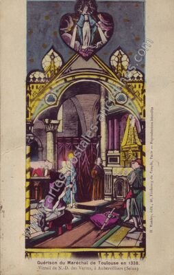 Carte postale ancienne Guérison du Maréchal de Toulouse — Aubervilliers (Seine-Saint-Denis)