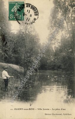 Carte postale ancienne La pièce d'eau — Clichy-sous-Bois (Seine-Saint-Denis)
