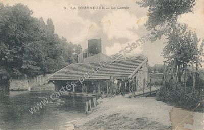 Carte postale ancienne Le Lavoir — La Courneuve (Seine-Saint-Denis)