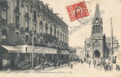 Carte postale ancienne L'Eglise Saint-Denis de l'Estrée — Saint-Denis (Seine-Saint-Denis)