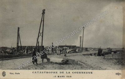 Carte postale ancienne Catastrophe — La Courneuve (Seine-Saint-Denis)