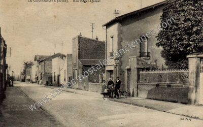 Carte postale ancienne Rue Edgar Quinet — La Courneuve (Seine-Saint-Denis)