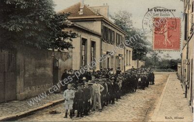 Carte postale ancienne Les Écoles — La Courneuve (Seine-Saint-Denis)