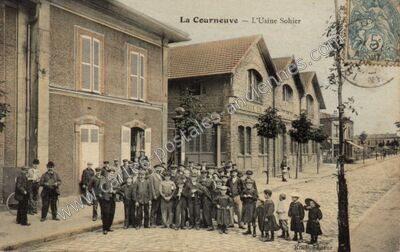 Carte postale ancienne L'Usine Sohier — La Courneuve (Seine-Saint-Denis)