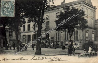 Carte postale ancienne Mairie — Le Pré-Saint-Gervais (Seine-Saint-Denis)
