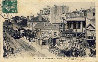 Carte postale ancienne La Gare — Bois-Colombes (Hauts-de-Seine)