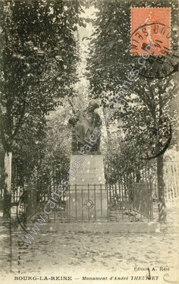Carte postale ancienne Monument d'André THEURIET — Bourg-la-Reine (Hauts-de-Seine)