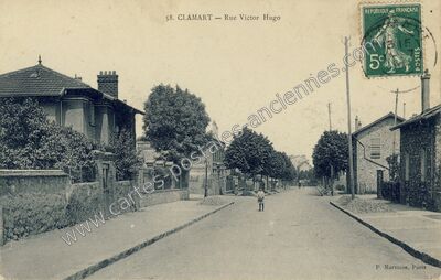 Carte postale ancienne Rue Victor Hugo — Clamart (Hauts-de-Seine)
